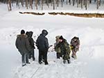 СЕГ: поиск контрольной точки под снегом